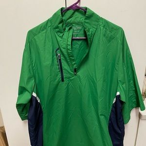 Bobby Jones X-H2O men's short sleeve 1/3 zip pullover windbreaker/jacket size L